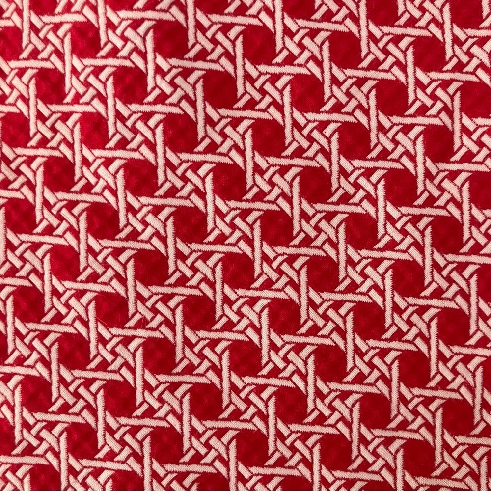 Talbots Red and White Basketweave Pencil Skirt (8) - Picture 4 of 4
